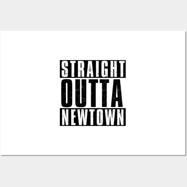 STRAIGHT OUTTA NEWTOWN Wall Art by Simontology